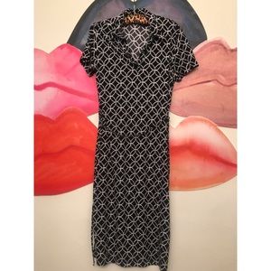 Black & White Print Dress